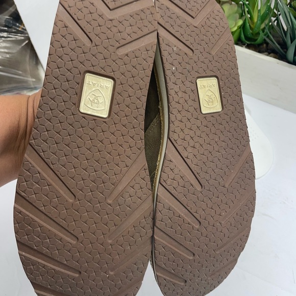 Ariat Brown and Cream Patterned Loafers - Picture 5 of 6